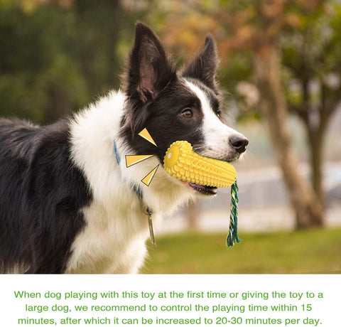 Carllg Dog Chew Toys for Aggressive Chewers, Indestructible Tough Durable Squeaky Interactive Dog Toys, Puppy Teeth Chew Corn Stick Toy for Small Medium Large Breed
