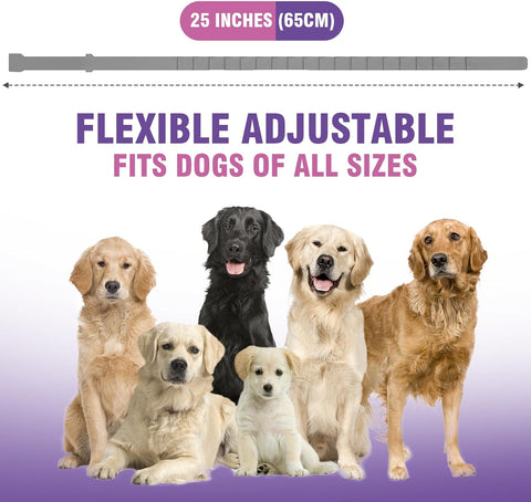 Calming Collar for Dogs 4 Packs Dog Pheromone Calm Collars Relief Anxiety Stress Separation Lasts 60 Days Relieve Bad Behavior 25 Inches Size Flexible Adjustable