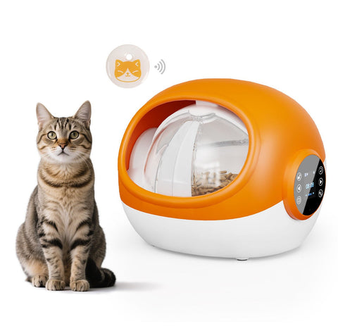 Automatic RFID Pet Cat Bowl Feeder Timed Feeding Cat Feeder with Voice Call Sensor Door