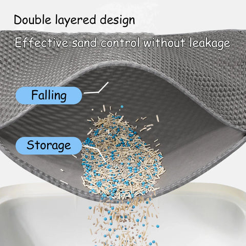 60CMX90CM Cat Litter Mat Waterproof Double Layer Pet Litter Box Mat Pet Toilet Cat Mat Nonslip Sand Cat Washable Mat Pet Clean