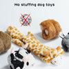 Nocciola Wildlife Series Squeaky Stuffing-Free Dog Plush Toy Variety Pack